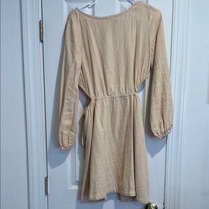Beige Long Sleeve Dress